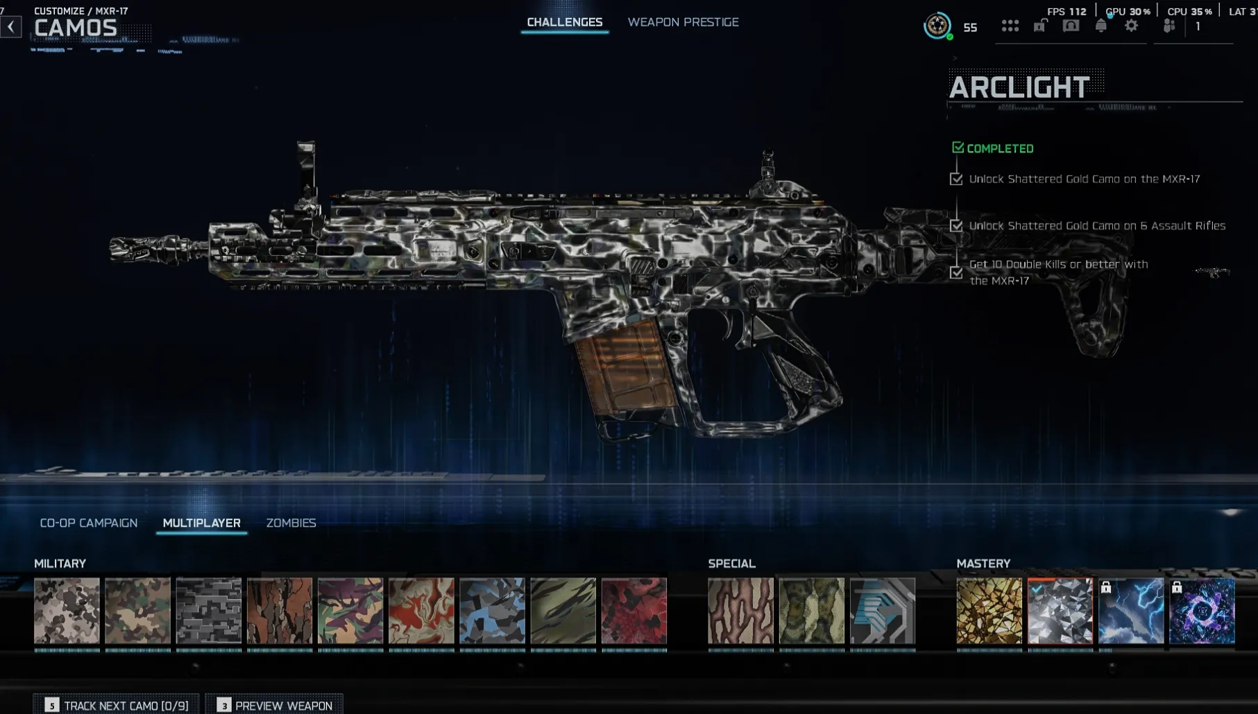 βοΈπ₯ BO7 π₯βοΈ 12 Arclight π― Prestige 1 π¨ 156 Camos π Level 55 π€ Operators π Steam/Battle.net/PSN/Xbox